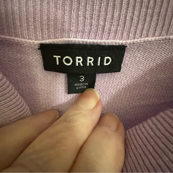 Torrid Lavender Cowl Neck Sweater - Picture 2 of 3